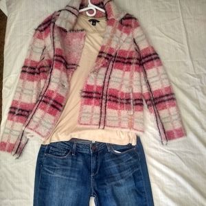 Maeve by Anthropologie Plaid Coat